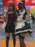 1014【xxn-311】双马尾萝莉女仆..黑丝吊带袜..粉内正面露黑色