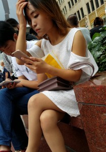 白色连衣裙肉丝高跟[843M]