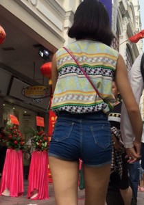 【JACK】身材均匀的紧身热裤美女[1.19G]