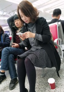 黑色外套短裙黑丝[718M]