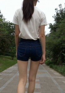 Paul大师作品-可可紧身长腿蓝色热裤[3.38G]