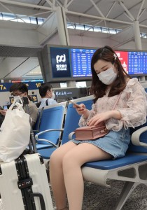 牛仔短裙肉丝袜绑带鞋[739M]