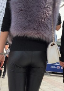 【JACK】紫色貂绒紧身皮裤[628M]