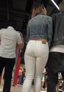 【若只是初见】金色高跟紧身白裤野性时尚美臀小美女[1.89G]