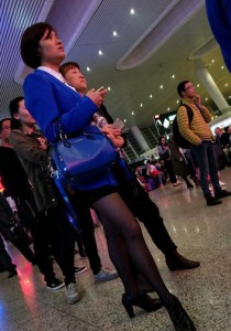 蓝色外套黑色短裙黑丝黑高[290M]