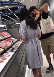 【TIMCOB】⭐CD原创⭐学妹逛街！男友在旁！浅绿色蕾丝N！[159M]