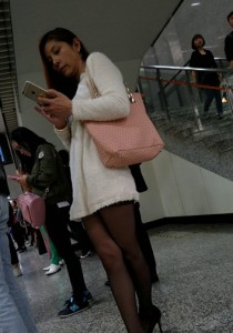 白色毛衣黑丝黑高[444M]