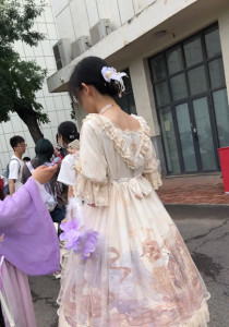 【TIMCOB】CD原创精选-漫展LO裙超低角度，可爱花纹白丝袜[795M]