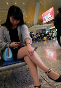 丰满的肉丝带脚链黑色高跟[725M]