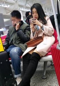 粉色肉丝黑靴[692M]