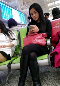 黑色毛衣黑丝黑靴[772M]