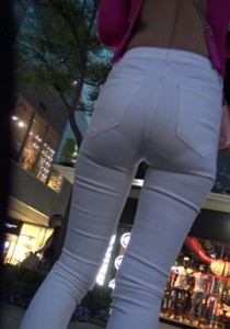 【若只是初见】性感开背紧身白裤翘臀美女[1.1G]