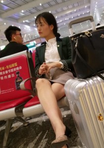 灰色格子裙美腿高跟[800M]