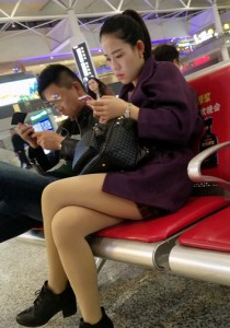 紫色外套肉丝黑裸靴[938M]