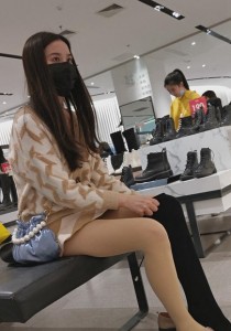 鞋店系列年轻长发美 长靴试穿[356M]