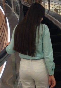 【内O3】优雅长发白裤[929M]