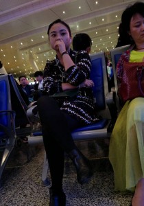 条纹连衣裙黑丝黑高[560M]